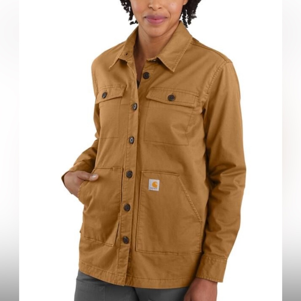 Carhartt women’s rugged flex shirt jacket sz medium